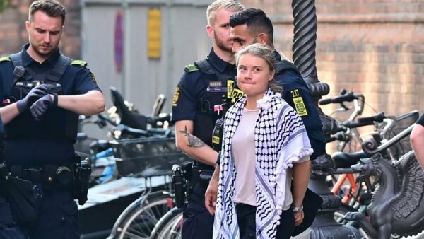 Студенты протестуют против войны в Копенгагенском университете
